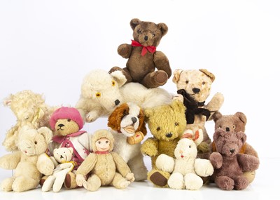 Lot 405 - Various post-war teddy bears and soft toys