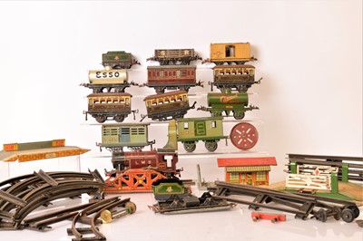 Lot 50 - A Hornby 0 Gauge clockwork No 1 Special Locomotive and other items (qty)