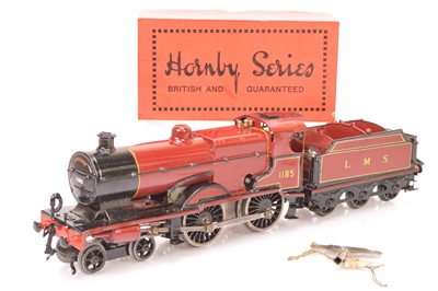 Lot 54 - A Repainted Hornby 0 Gauge clockwork No 2 'Special' LMS Compound Locomotive and Tender (3)