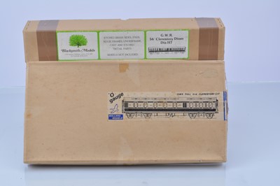 Lot 126 - Finescale 0 Gauge GWR Clerestory Coach body kits by Blacksmith and Mallard Models