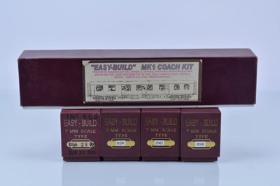 Lot 132 - Finescale 0 Gauge BR Mark 1 Coach body kits by Easy-build