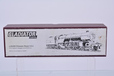 Lot 140 - An unmade Finescale 0 Gauge LMS/BR Stanier 'Princess Royal' class 4-6-2 Locomotive and Tender body kit by Gladiator Models