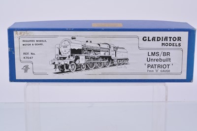 Lot 141 - An unmade Finescale 0 Gauge LMS/BR Unrebuilt 'Patriot' class 4-6-0 Locomotive and Tender body kit by Gladiator Models