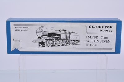 Lot 145 - An unmade Finescale 0 Gauge LMS/BR Fowler 'Austin Seven' 7F class 0-8-0 Locomotive and Tender body kit by Gladiator Models