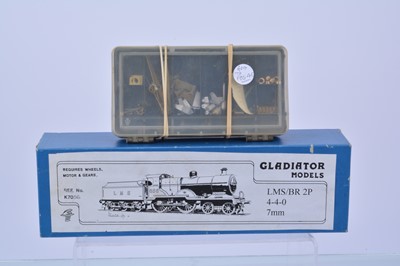 Lot 149 - An unmade Finescale 0 Gauge LMS/BR 2P class 4-4-0 Locomotive and Tender body kit by Gladiator Models