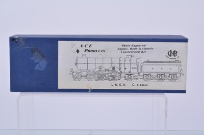 Lot 153 - A part-made Finescale 0 Gauge GNR/LNER 'Atlantic' C1 class 4-4-2 Locomotive and Tender body kit by A C E Products