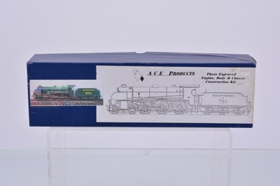 Lot 155 - A part-made Finescale 0 Gauge SR/BR 'King Arthur' N15 class 4-6-0 Locomotive and Tender body kit by A C E Products