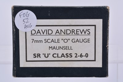 Lot 156 - A part-made Finescale 0 Gauge SR/BR 'Mogul' U class 2-6-0 Locomotive and Tender body kit by David Andrews