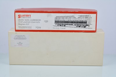 Lot 167 - Finescale 0 Gauge GWR Coach kits by Slater's and JLTRT