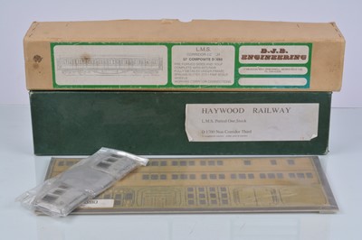 Lot 171 - Finescale 0 Gauge LMS Coaching Stock kits by various makers