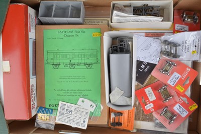 Lot 182 - Unmade 'Flat-packed' Finescale 0 Gauge LMS Freight Stock Kits by various makers