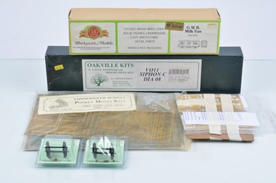 Lot 183 - Unmade and part-made Finescale 0 Gauge GWR Freight Stock Kits by various makers