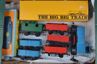 Lot 194 - Tri-ang Big Big 0 Gauge Diesel Locomotives and  wagons and Minic Push and Go Diesel (9)