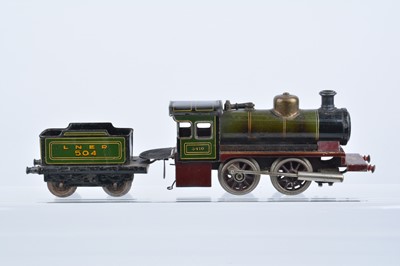 Lot 236 - A Bing 0 Gauge live steam 0-4-0 Locomotive and mismatched Tender (2)