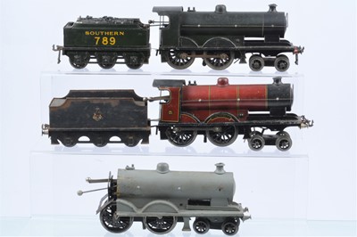 Lot 242 - Bassett-Lowke/Bing 0 gauge clockwork 'Duke of York' 4-4-0 Locomotives and Tenders (5)