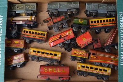 Lot 246 - Wells/Brimtoy 0 Gauge clockwork Trains (qty)