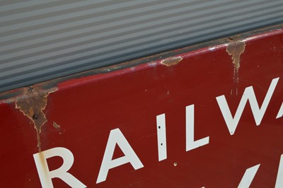 Lot 279 - Large original BR LMR Brunswick Goods Depot Enamel Sign.