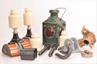 Lot 286 - Railway Lamp and other lineside equipment