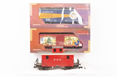 Lot 345 - Piko G Gauge Freight Cars and Caboose (3)