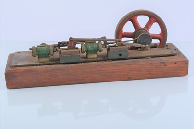 Lot 366 - A curious Engineer-built single-crank 'tandem' Mill-type Horizontal Steam Engine