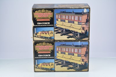 Lot 369 - Two Hornby 3½" Gauge G104 'Rocket' Coaches