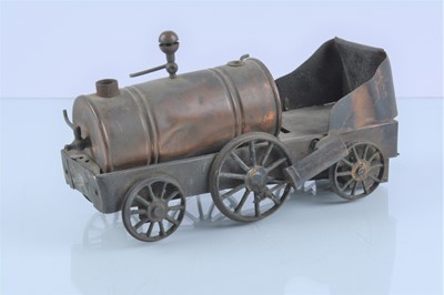 Lot 371 - An early live steam 2-2-2 'Piddler' Locomotive by Stevens's Model Dockyard or similar