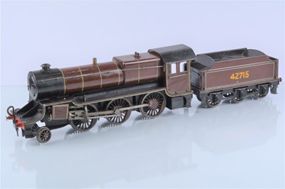 Lot 375 - A repainted Bassett-Lowke Gauge 1 live steam 'Mogul' 2-6-0 Locomotive and Tender (2)