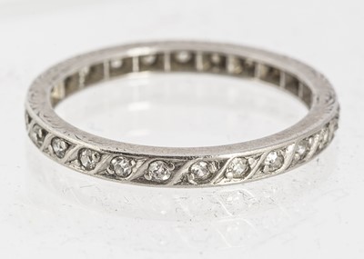 Lot 20 - A white gold diamond eternity ring