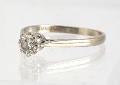 Lot 50 - An 18ct white gold diamond solitaire