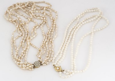 Lot 81 - A multi strand freshwater pearl necklace