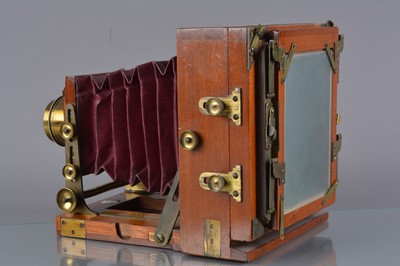 Lot 103 - A mahogany and brass Lancaster 'The 1893 Instantograph Patent' Quarter-Plate Field Camera