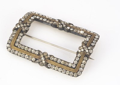 Lot 119 - A 19th Century continental paste work converted buckle brooch