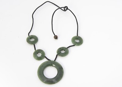 Lot 210 - A Chinese Nephrite Jade necklace