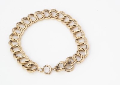 Lot 224 - A 9ct gold multi ringed bracelet