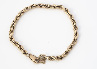 Lot 241 - A 9ct gold rope twist bracelet