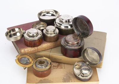 Lot 283 - Six Victorian and later travelling inkwells