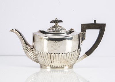 Lot 395 - A Victorian silver bachelor's teapot