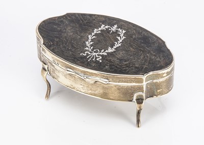 Lot 408 - An early George V silver and tortoiseshell trinket box