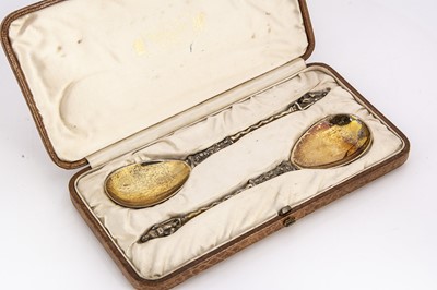 Lot 453 - A pair of Victorian silver  gilt Apostle spoons by George Adams