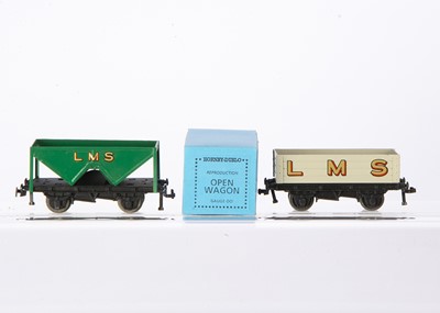 Lot 377 - Limited Edition Hornby Dublo 00 Gauge 3-Rail wagons built by Bran Huxley in the style of Hornby 0 Gauge