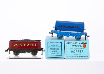 Lot 379 - Limited Edition Hornby Dublo 00 Gauge 3-Rail wagons built by Bran Huxley in the style of Hornby 0 Gauge