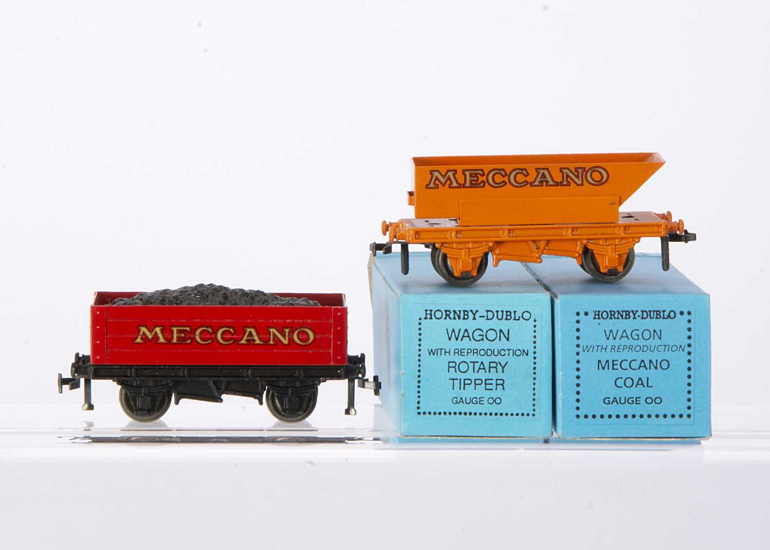 Lot 380 - Limited Edition Hornby Dublo 00 Gauge 3-Rail wagons built by Bran Huxley in the style of Hornby 0 Gauge