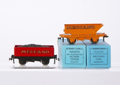 Lot 380 - Limited Edition Hornby Dublo 00 Gauge 3-Rail wagons built by Bran Huxley in the style of Hornby 0 Gauge