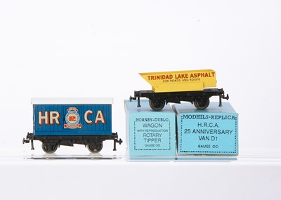 Lot 381 - Limited Edition Hornby Dublo 00 Gauge 3-Rail wagons built by Bran Huxley in the style of Hornby 0 Gauge