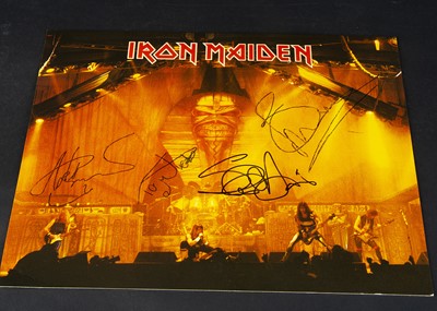 Lot 351 - Iron Maiden Photo / Signatures
