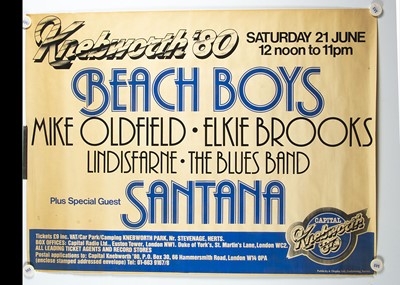 Lot 367 - Knebworth 1980 Festival Poster / Beach Boys