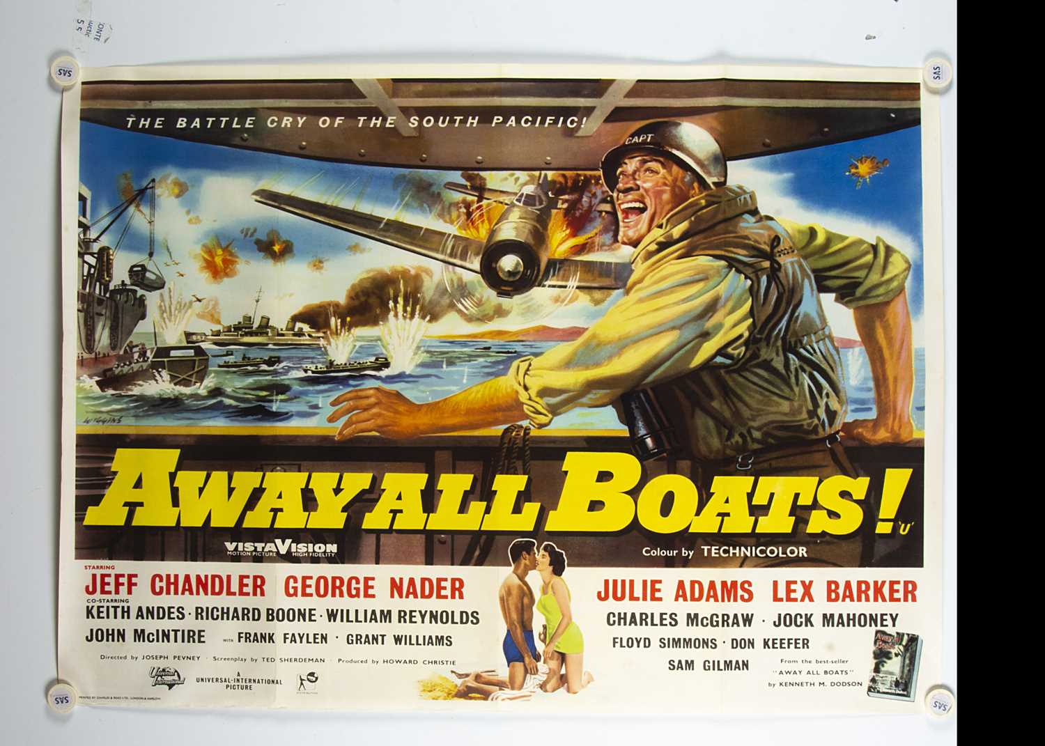 Lot 377 - Away All Boats (1956) Quad Poster