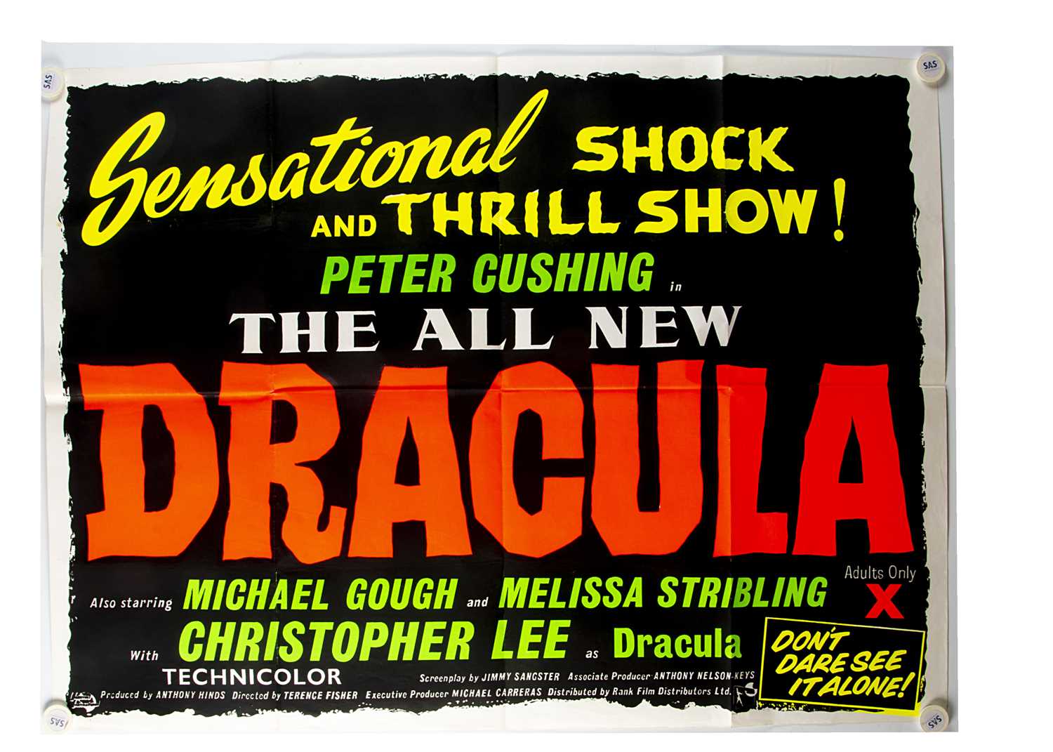 Lot 384 - Dracula (1958) Quad Poster