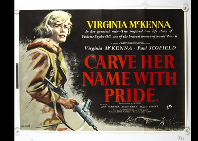 Lot 415 - Carve Her Name With Pride (1958) Quad Poster