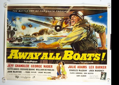 Lot 420 - Away All Boats (1956) Quad Poster